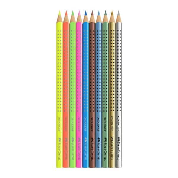 Faber-Castell - Colour Grip colouring pencils x10