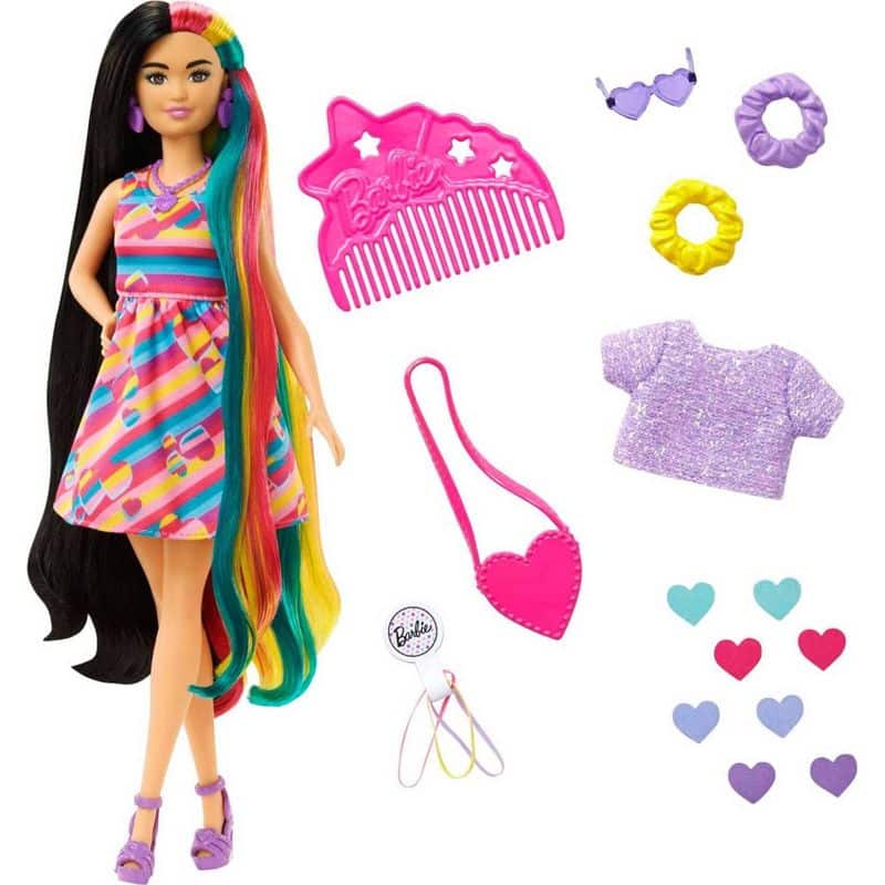 Barbie Totally Hair Doll - Heart Themed Dress