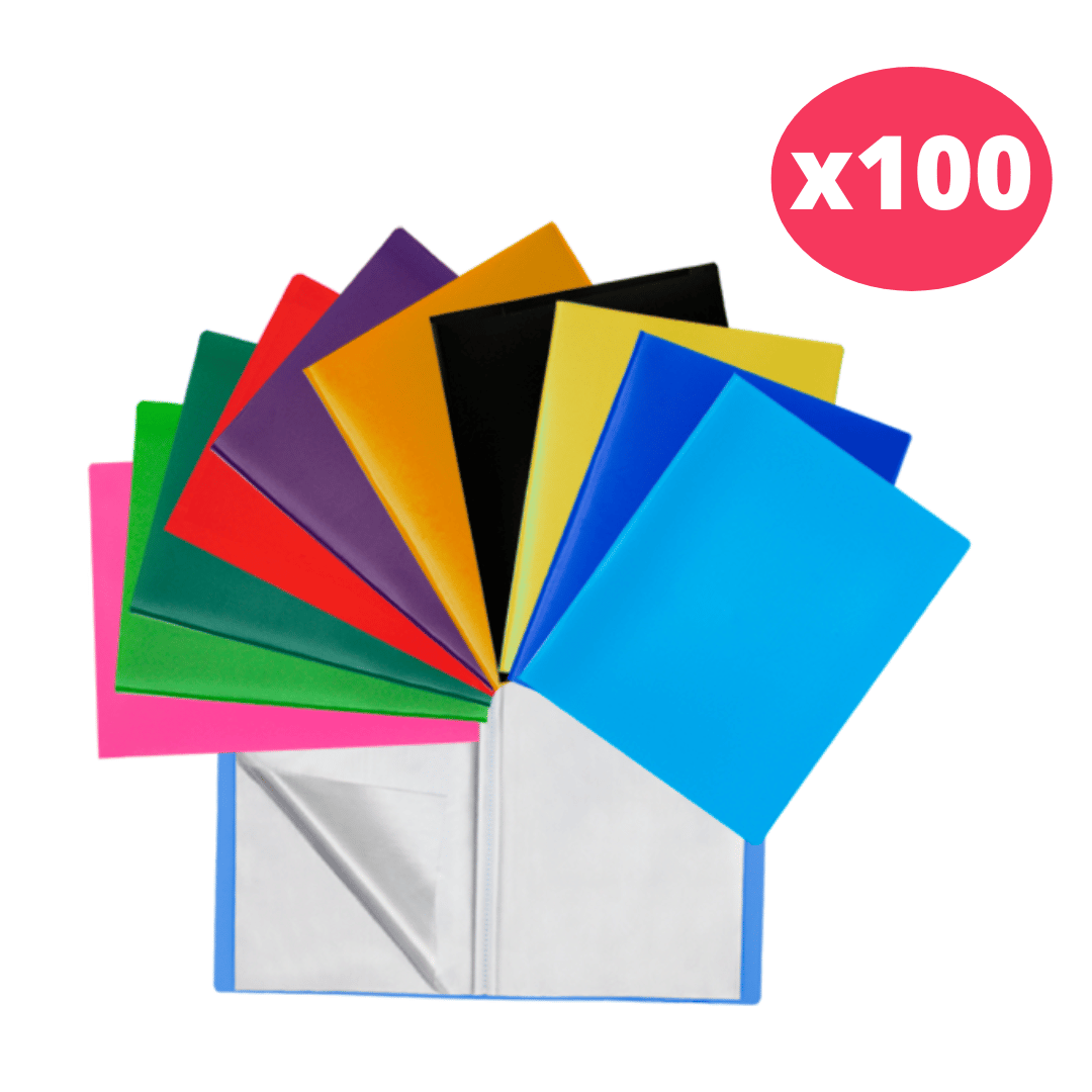 Display Books x100 Pockets - Various Colours - Blue